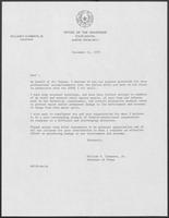 Draft of letter from Governor William P. Clements, Jr., regarding Ixtoc I oil spill, December 11, 1979