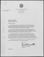 Letter from William P. Clements, Jr., to Barbara MacPhee, March 12, 1982