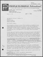 Letter from Les Davis, People-to-People International, to Governor William P. Clements, Jr., March 31, 1979