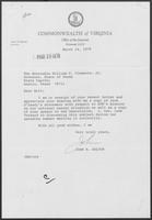 Letter from Governor John Dalton to Governor William P. Clements, Jr., March 14, 1979