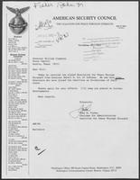 Letter from John M. Fisher to William P. Clements, Jr., December 30, 1981