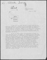 Memo from George Strake to William P. Clements, Jr., June 24, 1980