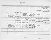 Campaign Event Calendar August - November, 1986