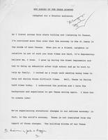 Speech titled "William P. Clements Survey of the Texas Economy (Adapted for a Houston Audience)", undated