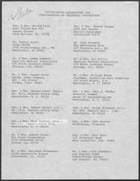 Out-of-state suggestions for consideration of William P. Clements, Jr., inaugural invitations, undated