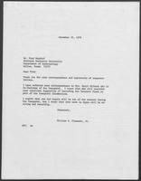 Correspondence between  William P. Clements, Jr., and Southern Methodist University professor Fred Wendorf, December 1978