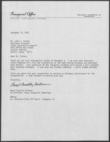 Correspondence between Beryl Buckley Milburn and John T. Potter of Texas Legislative Council regarding Clements inauguration ceremony, December 1978