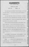 Press release from Clements for Governor regarding William P. Clements, Jr. victory statement, November 8, 1978