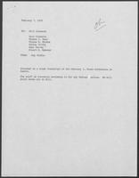 Memo from Kay Riddle with attached rough transcript of the February 1 press conference in Austin, February 7, 1978