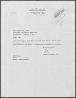 Letter from Peter O'Donnell, Jr. to Thomas C. Reed with attached memo from Shirley L. Abbott to O'Donnell regarding observations on the Clements campaign, March 23, 1978