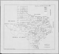 Map of Texas Counties Visited for Primary