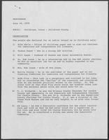 Memo from Dary Stone to staff regarding Childress County, Texas, campaign organization, July 16, 1978 