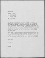 Staff memo from Dary Stone to David Dean and others regarding Jim Baker, August 7, 1978