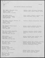 Bush Regional Campaign Coordinators, September 9, 1970
