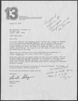 Correspondence regarding Channel 13 Gubernatorial Debate Date Change, October 27, 1977