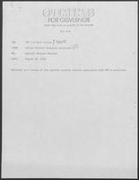 Memorandum from Wilson Calhoun Research Assistant to William P. Clements regarding Special Session Results, August 17, 1978