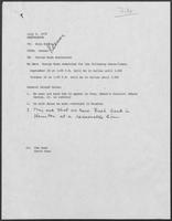 Memorandum from Bill Keener to Nola Haerle regarding George Bush, June 6, 1978