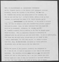 Memorandum from Bill Keener to Nola Haerle regarding Instant Press Conferences, undated