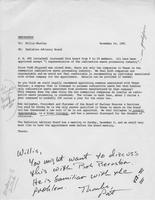 Memo to Willis Whatley regarding Radiation Advisory Board, November 24, 1981