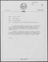 Memo from Jim Kaster to David Dean regarding contingency plan for Criminal Justice Division, July 11, 1980