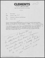 Memo from Steven E. Some to Nola Haerle concerning positions on abortion and marijuana, July 6, 1978