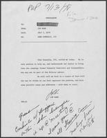 Memo from Jim Kane to Nola Haerle regarding John Connally's help with the Clements' campaign, July 13, 1978