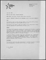 Memo from Joe Kirven to Dary Stone regarding important things for the Governor to do in the Black Community, June 29, 1982