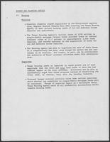 Report from the Budget and Planning Office regarding housing