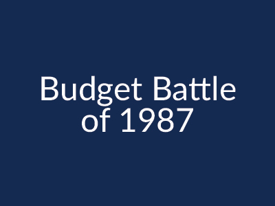 Budget Battle of 1987
