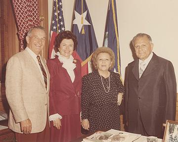 Governor William P. Clements and Governor of Pueblo, Alfredo Toxqui Fernandez de Lara