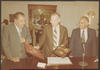 Governor Clements making a public appearance with Governor Bernardo Aguirre during state visit to Chihuahua, Mexico, October 1979. Detail taken from e_cle_005821. 