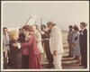 Governor and First Lady Clements greet the Governor of Puebla, Mexico, Alfredo Toxqui Fernandez de Lara and his wife during official visit, September 1980. Detail taken from e_cle_005829.  